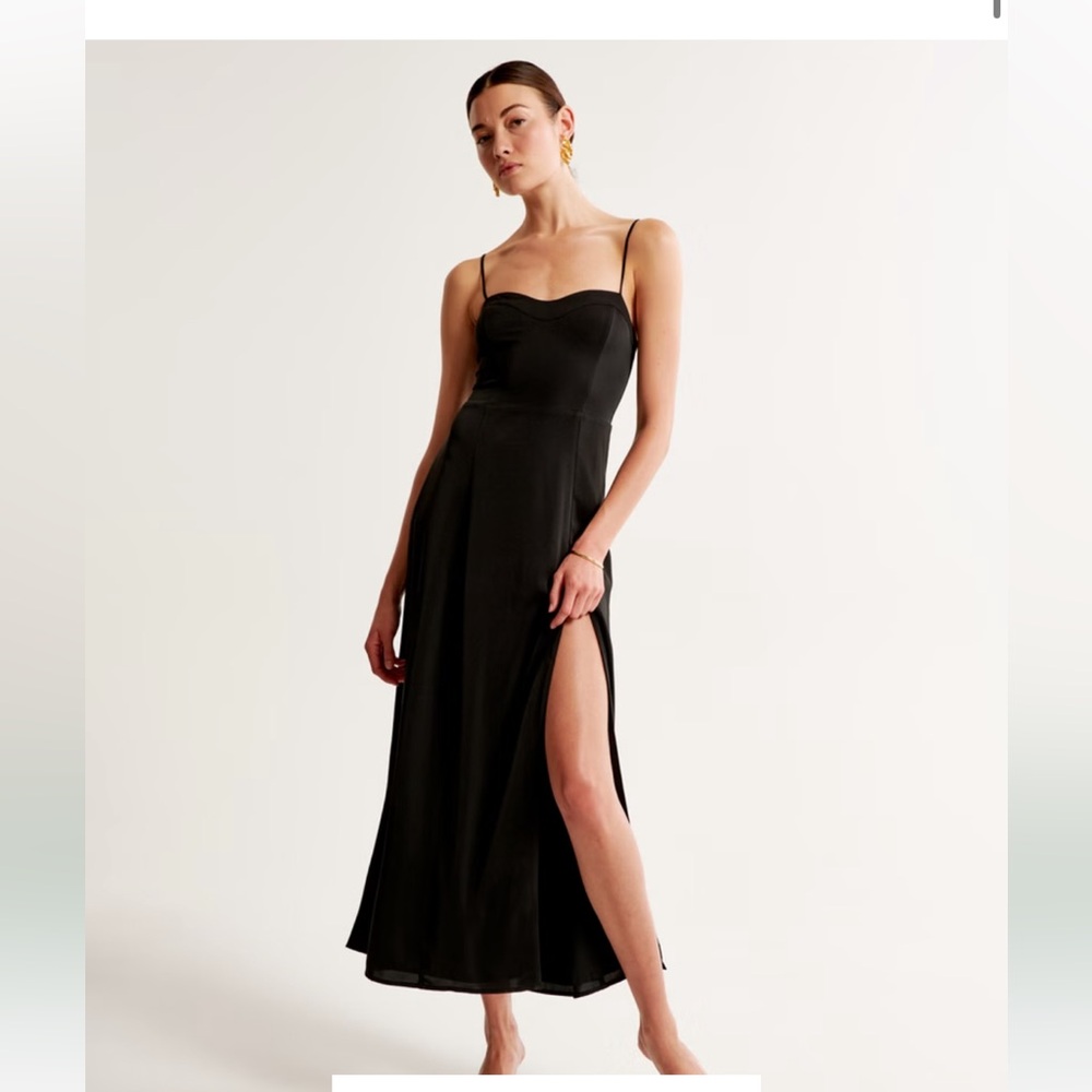 Abercrombie and Fitch Camille maxi dress navy blue size small